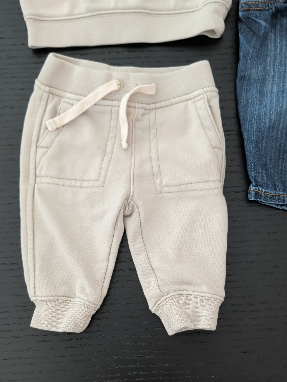 0 - 3M Gender Neutral Girl Boy 3 Piece Set Baby Gap Sweatshirt Pants Jeans Baby